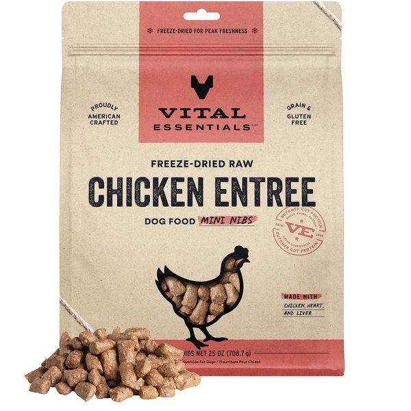 Vital Essentials Freeze-Dried Raw Chicken Entree Mini Nibs Dog Food
