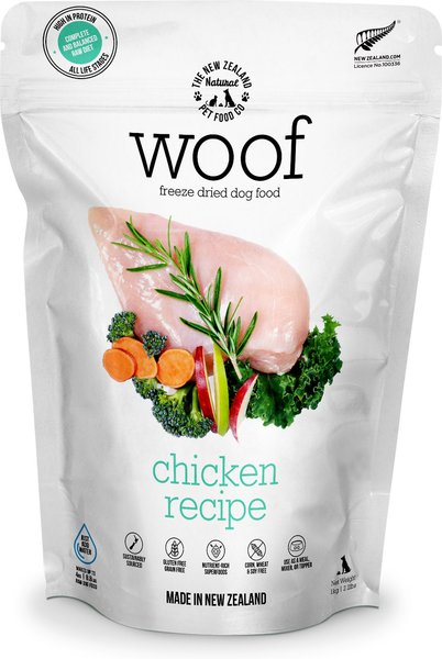 The New Zealand Natural Pet Food Co. Woof Chicken Recipe Grain-Free Freeze-Dried Dog Food