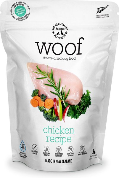 The New Zealand Natural Pet Food Co. Woof Chicken Recipe Grain-Free Freeze-Dried Dog Food
