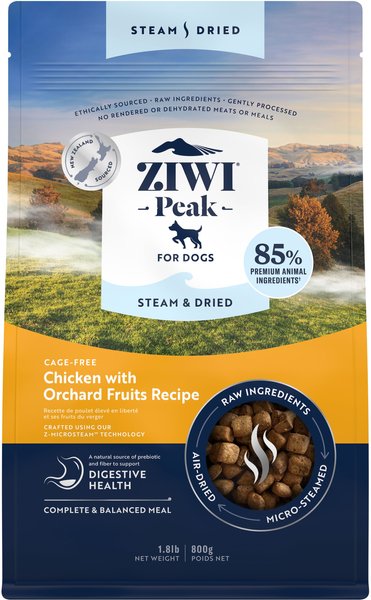 ZIWI Peak Chicken with Orchard Fruits Recipe Steam & Dried Dog Food