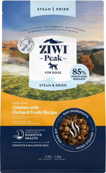 ZIWI Peak Chicken with Orchard Fruits Recipe Steam & Dried Dog Food