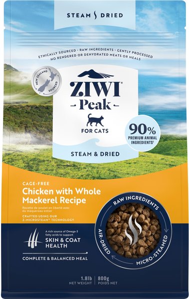 ZIWI Peak Chicken with Whole Mackerel Recipe Steam & Dried Cat Food