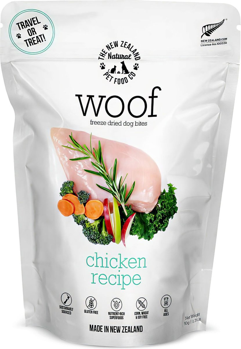 The New Zealand Natural Pet Food Co. Woof Chicken Recipe Grain-Free Freeze-Dried Dog Food