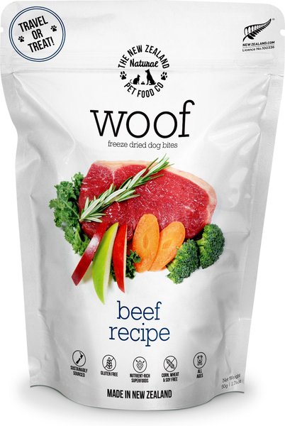 The New Zealand Natural Pet Food Co. Woof Beef Recipe Grain-Free Freeze-Dried Dog Food