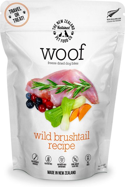 The New Zealand Natural Pet Food Co. Woof Wild Brushtail Recipe Grain-Free Freeze-Dried Dog Food