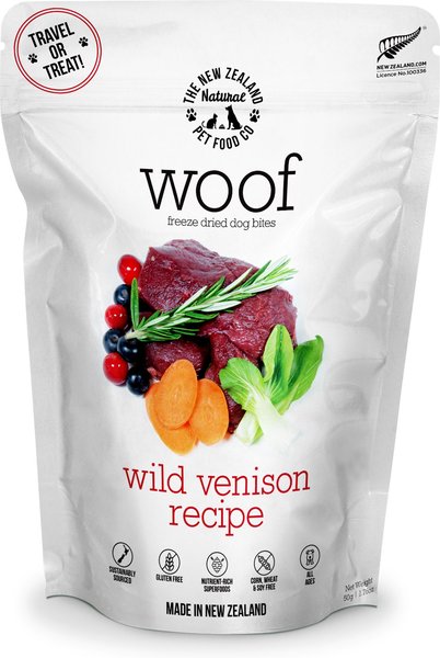 The New Zealand Natural Pet Food Co. Woof Wild Venison Recipe Grain-Free Freeze-Dried Dog Food