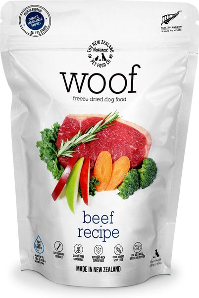 The New Zealand Natural Pet Food Co. Woof Beef Recipe Grain-Free Freeze-Dried Dog Food