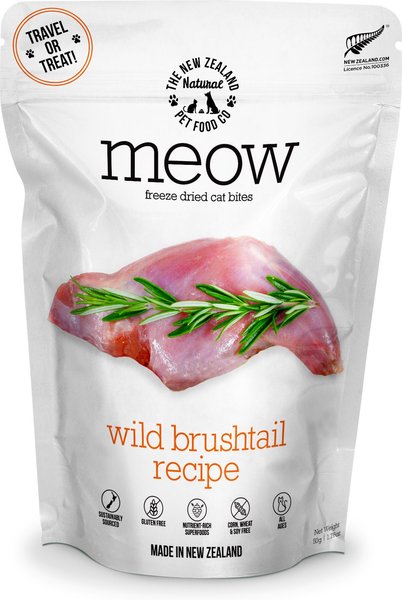 The New Zealand Natural Pet Food Co. Meow Wild Brushtail Grain-Free Freeze-Dried Cat Food