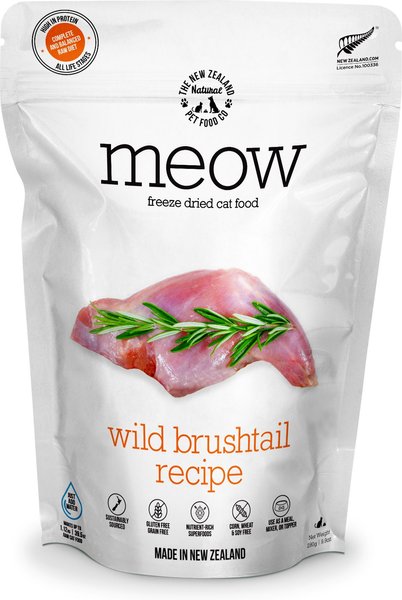 The New Zealand Natural Pet Food Co. Meow Wild Brushtail Grain-Free Freeze-Dried Cat Food