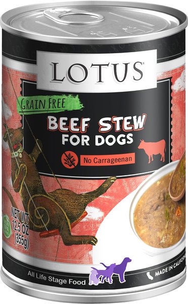 Lotus Beef & Asparagus Stew Grain-Free Canned Dog Food