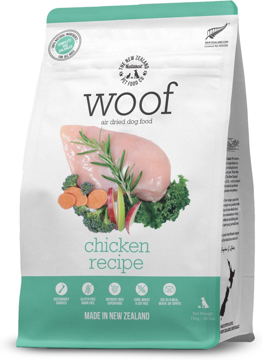 The New Zealand Natural Pet Food Co. Woof Chicken Air Dried Dog Food