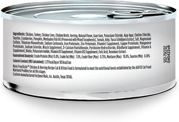 Nulo Freestyle Chicken & Herring Recipe Grain-Free Canned Cat & Kitten Food