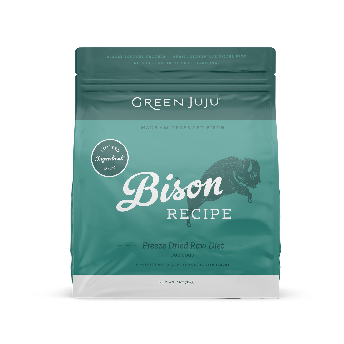 Green Juju Bison Recipe Freeze-Dried Raw Dog Food
