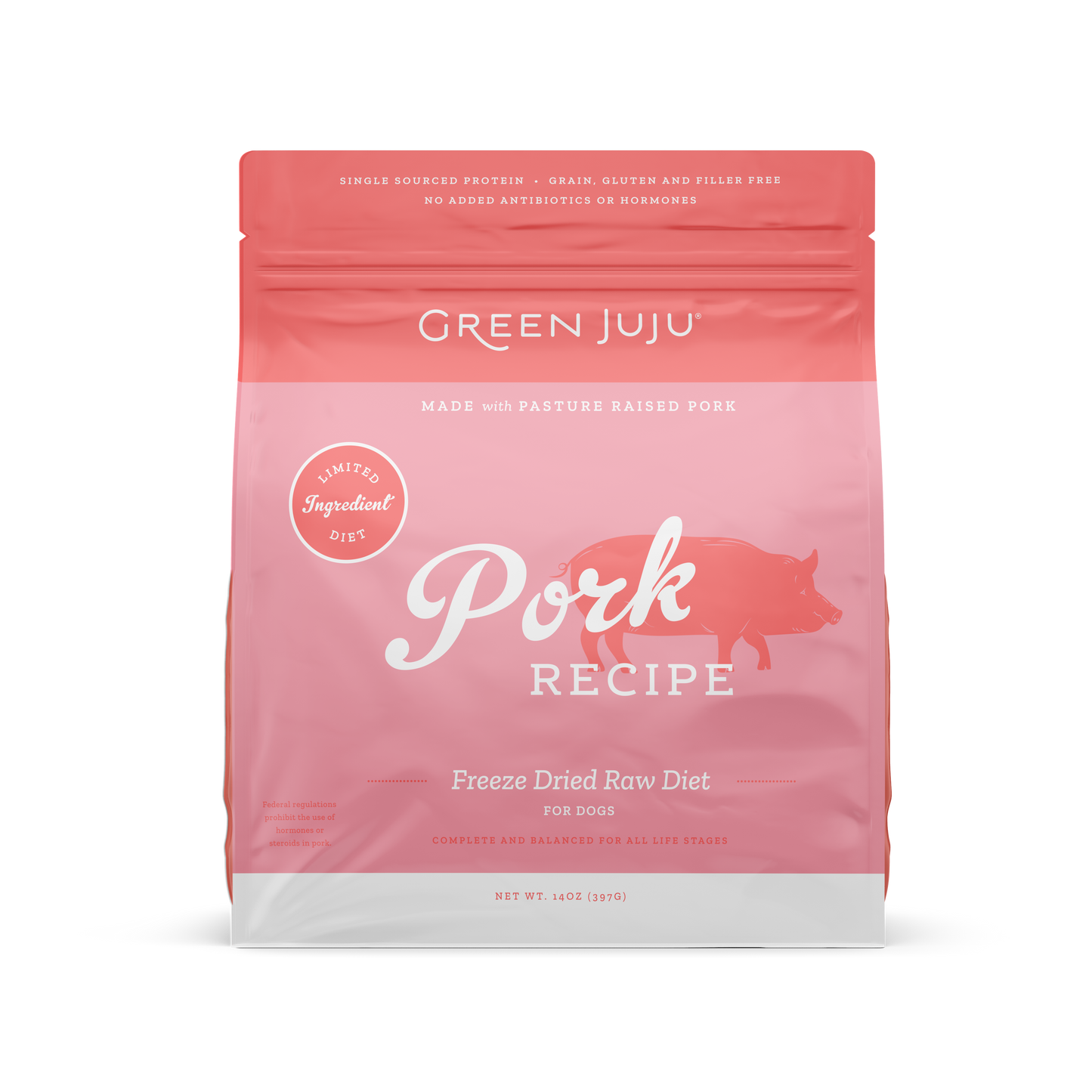 Green Juju Pork Recipe Freeze-Dried Raw Dog Food