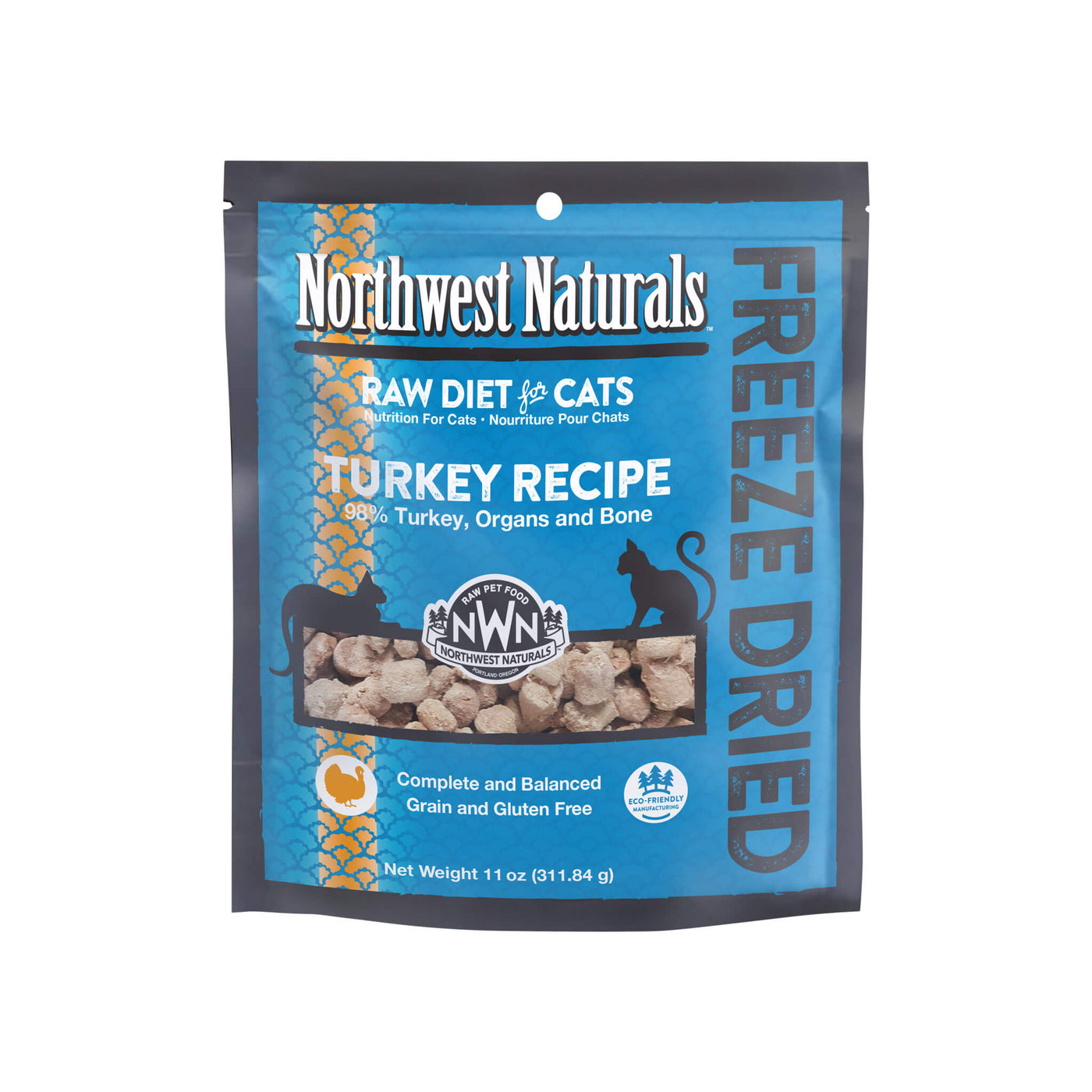 Northwest Naturals Freeze Dried Raw Diet Cat Food - Turkey
