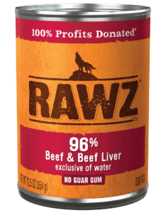 RAWZ 96% BEEF & BEEF LIVER DOG FOOD