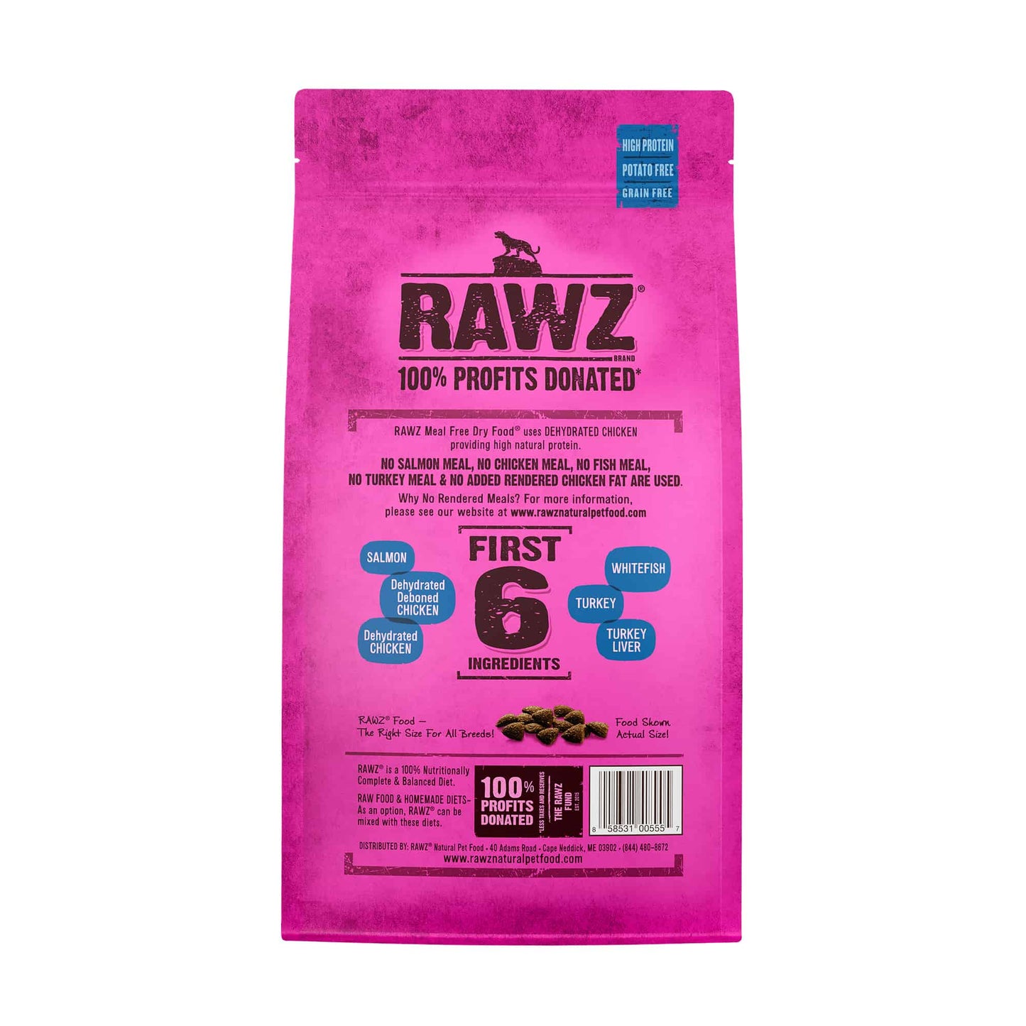 RAWZ Meal Free Dry Cat Food Salmon, Dehydrated Chicken & Whitefish