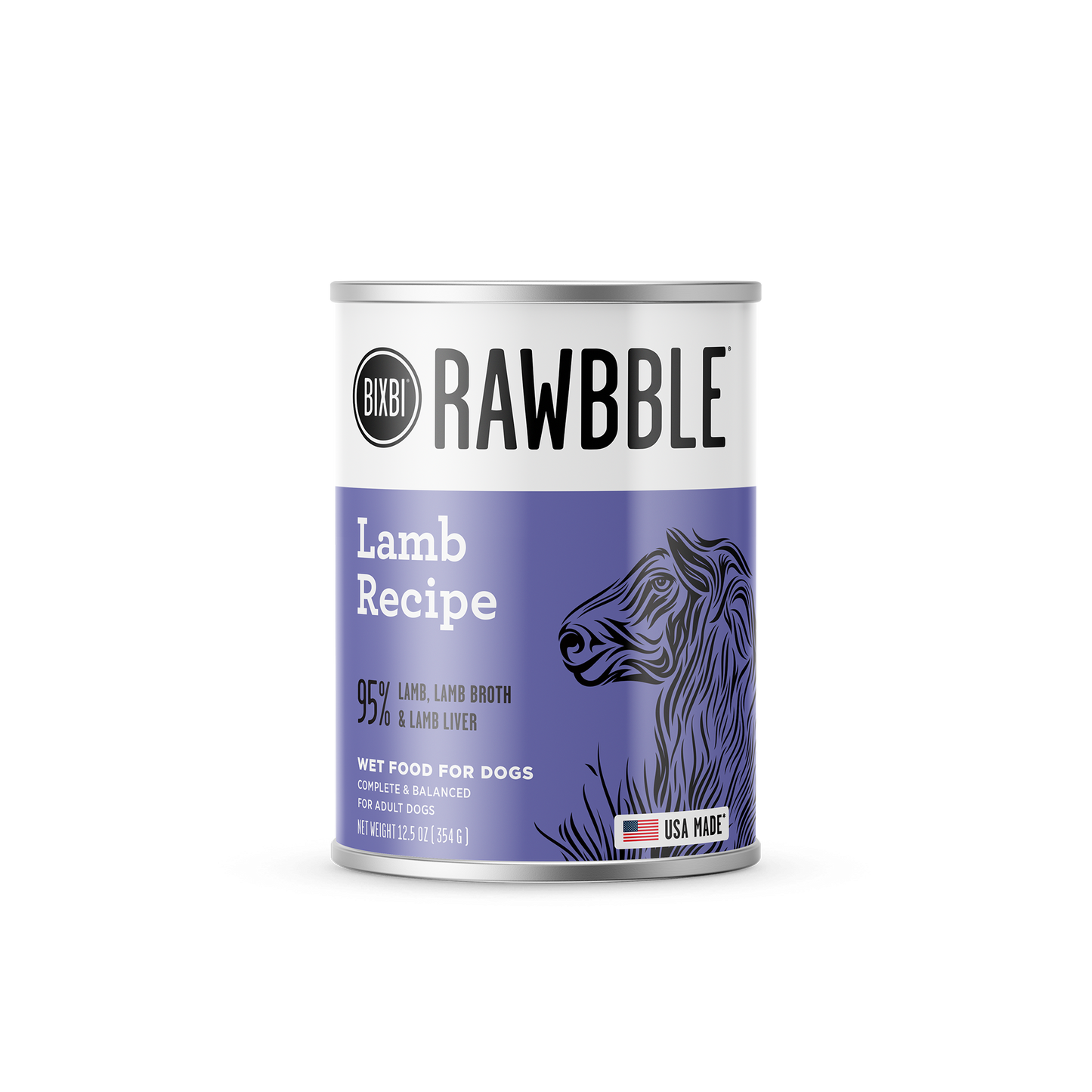 BIXBI Rawbble Grain-Free Canned Lamb Recipe Wet Dog Food