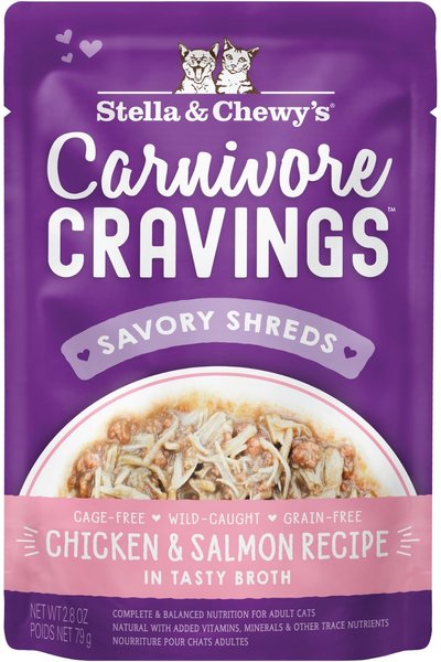 Stella & Chewy's Carnivore Cravings Chicken & Salmon Flavored Shredded Wet Cat Food