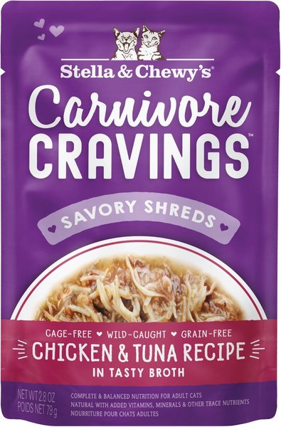 Stella & Chewy's Carnivore Cravings Chicken & Tuna Flavored Shredded Wet Cat Food