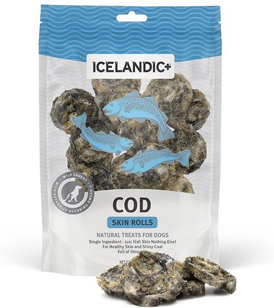 Icelandic+ Cod Skin Rolls Fish Dog Treat