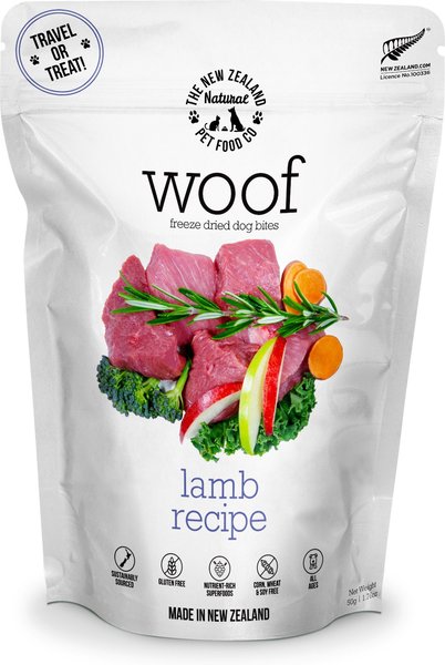 The New Zealand Natural Pet Food Co. Woof Lamb Recipe Grain-Free Freeze-Dried Dog Food