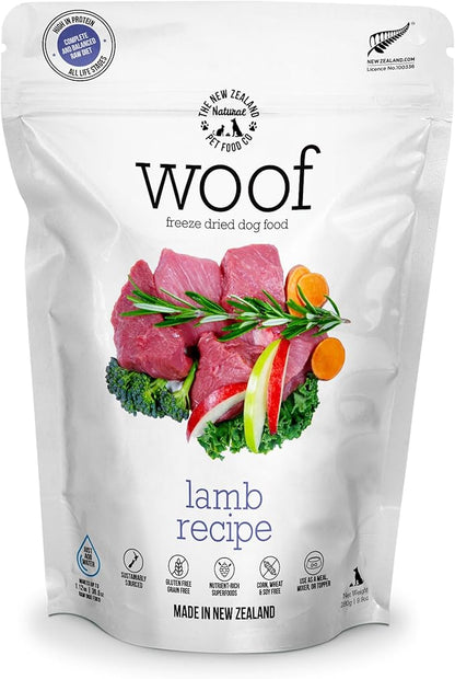 The New Zealand Natural Pet Food Co. Woof Lamb Recipe Grain-Free Freeze-Dried Dog Food