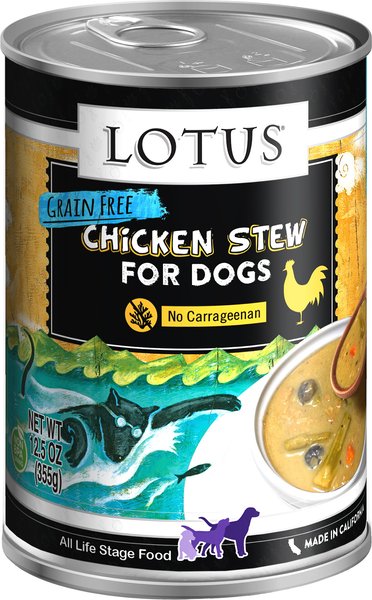 Lotus Chicken & Asparagus Stew Grain-Free Canned Dog Food