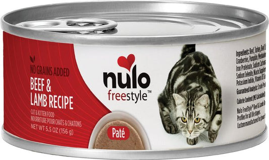 Nulo Freestyle Beef & Lamb Recipe Grain-Free Canned Cat & Kitten Food