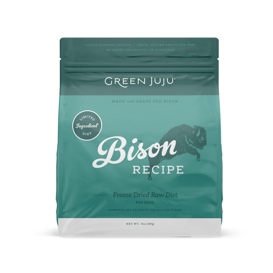 Green Juju Bison Recipe Freeze-Dried Raw Dog Food