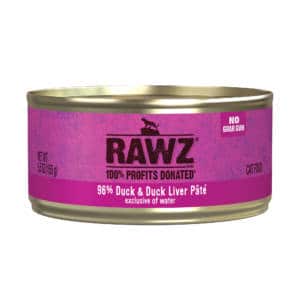 RAWZ 96% DUCK & DUCK LIVER PATE CAT FOOD