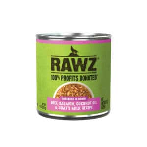 RAWZ SHREDDED BEEF, SALMON & COCONUT OIL DOG FOOD