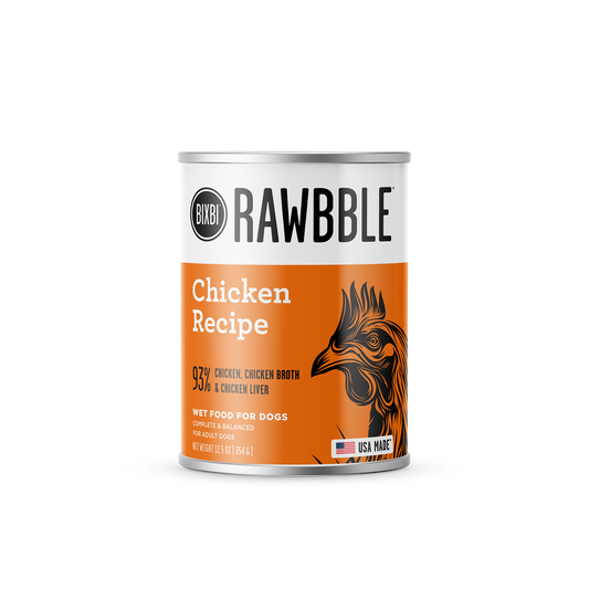 BIXBI Rawbble Grain-Free Canned Chicken Recipe Wet Dog Food