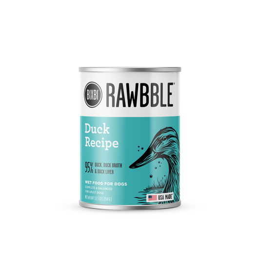 BIXBI Rawbble Grain-Free Canned Duck Recipe Wet Dog Food