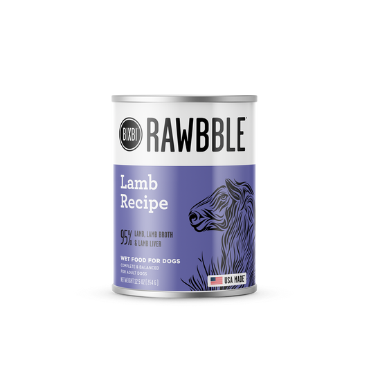 BIXBI Rawbble Grain-Free Canned Lamb Recipe Wet Dog Food